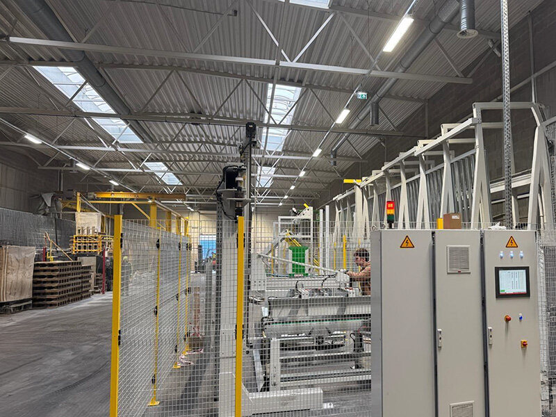 Fertigung von huvud Wandelementen im Werk